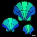 Glow in the Dark Scallop Shell Family Pool Mosaic