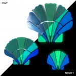 Glow in the Dark Scallop Shell Family Pool Mosaic