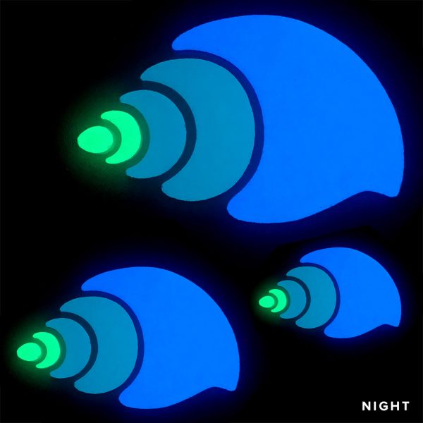 Glow in the Dark Nutmeg Shell Family Pool Mosaic
