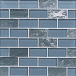 Morning Sky Mixed 1-1/2″ x 3″ (Reflections Series) Glass Pool Tile