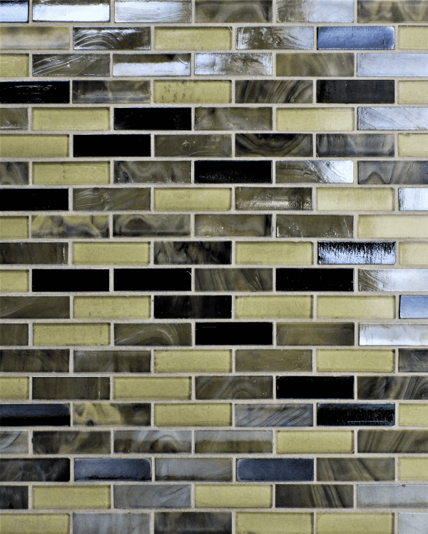 Tortoise Shell 5/8″ x 1-7/8″ (Opal Blends Series) Glass Pool Tile