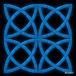 Glow in the Dark Celtic Knot Pool Mosaic