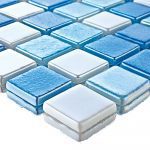Light Blue Mix 1″ x 1″ (Combinations Series) Glass Pool Tile