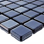 Black 1″ x 1″ (Artistic Series) Glass Pool Tile