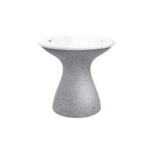 White Lid / Granite Gray Base
