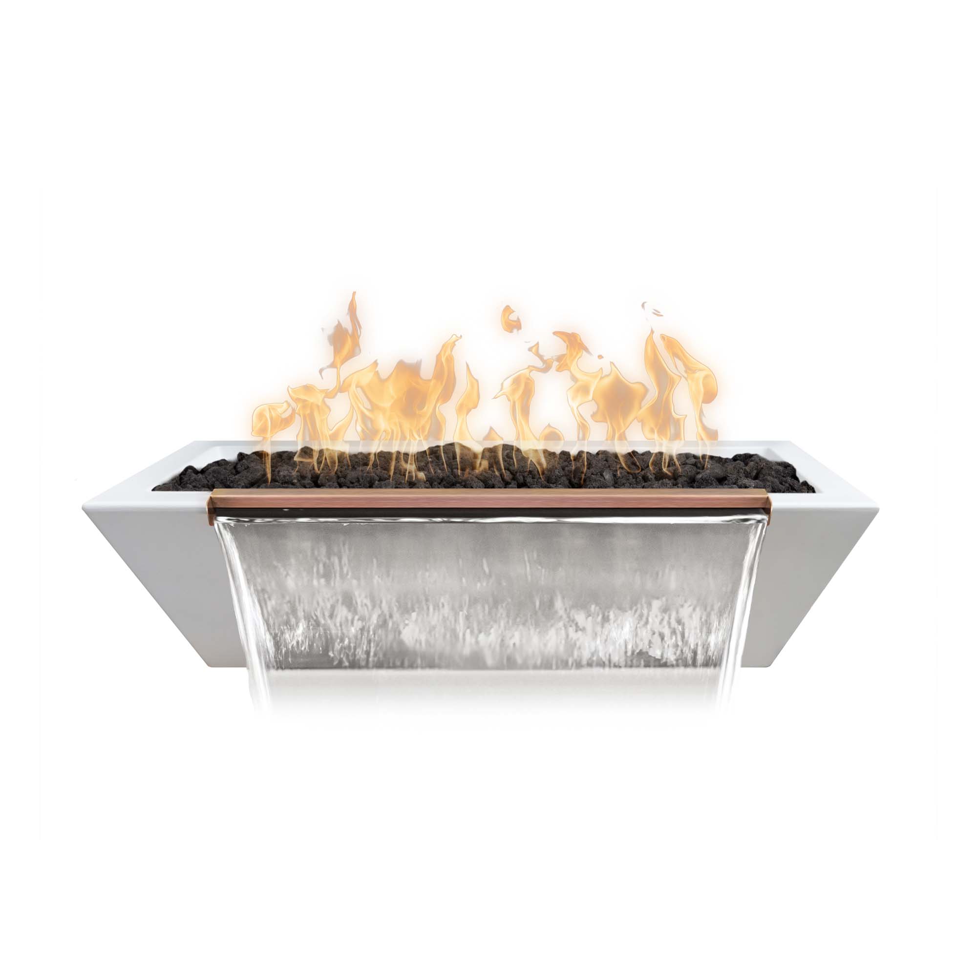 Linear GFRC Maya Fire & Water Bowl