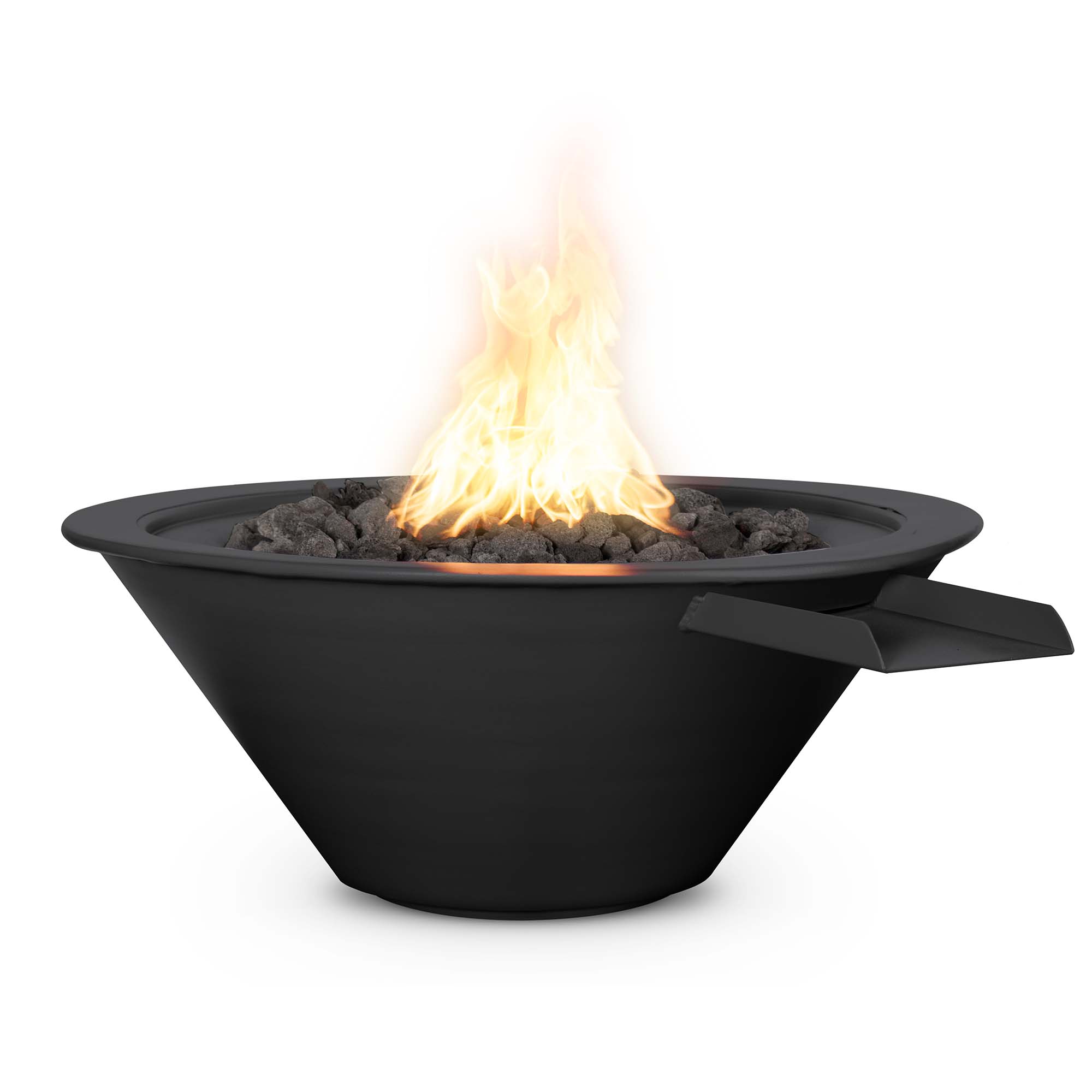 Cazo Powder Coated Fire and Water Bowl - black