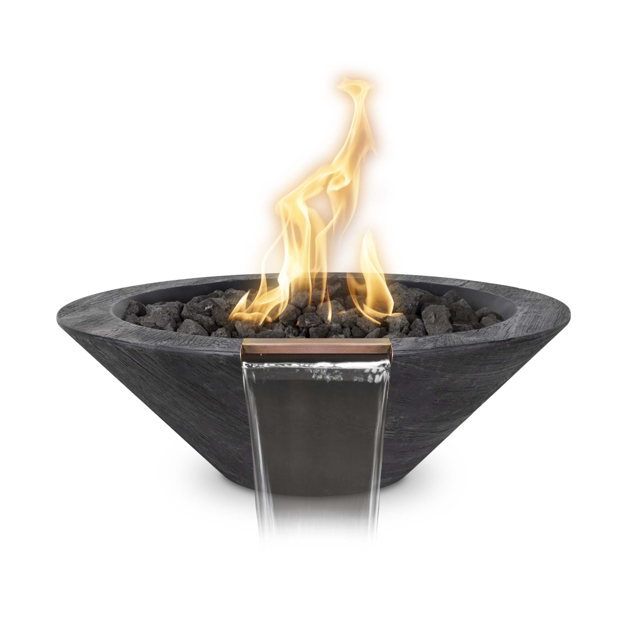 Cazo Wood Grain - Fire & Water Bowl - Ebony