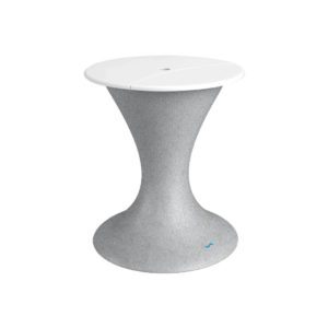 White Lid / Granite Gray Base