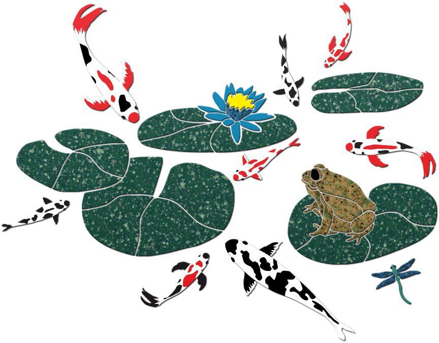 Creating a Zen Oasis: Koi Fish and Lily Pad Pool Mosaics