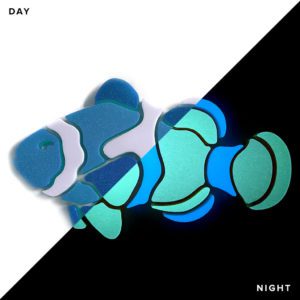 Photo of glow in the dark clownfish pool mosaic