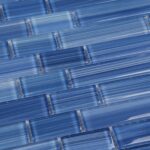 Blue Linear (Horizon Series) Glass Pool Tile