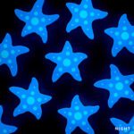 Glow in the Dark Mini Starfish Pool Mosaic