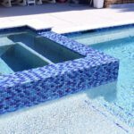Aquamarine Blue 1″ x 2″ (Sea Paradise Series) Porcelain Pool Tile