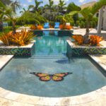 Glass Butterfly Pool Mosaic