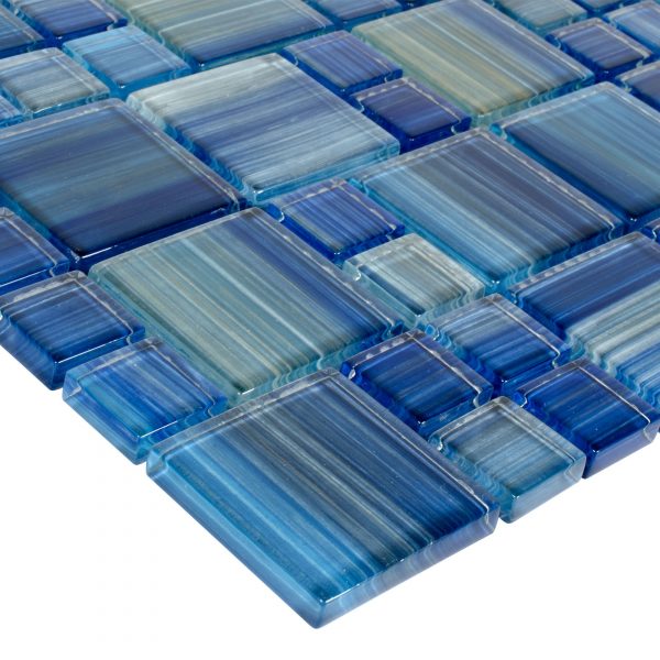 Neptune Blocks Mixed (Splash Series) Glass Pool Tile