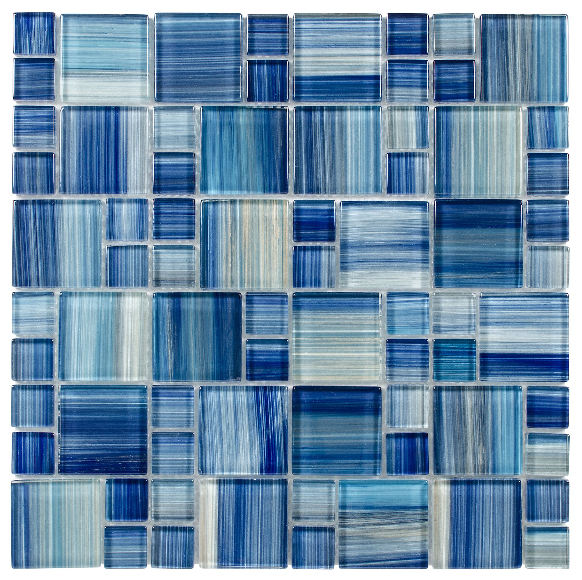 Neptune Blocks Mixed (Splash Series) Glass Pool Tile
