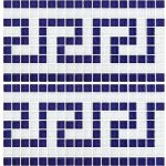 Blue White 5/8″ x 5/8″ (Greek Key Series) Glass Pool Tile