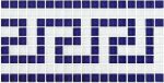 Blue White 5/8″ x 5/8″ (Greek Key Series) Glass Pool Tile