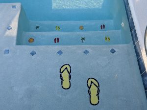 Tropical Step Markers Pool Mosaic