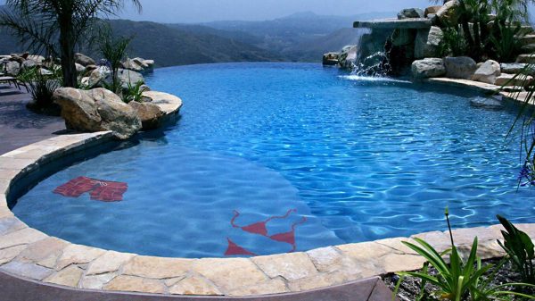 Red Bikini Pool Mosaic
