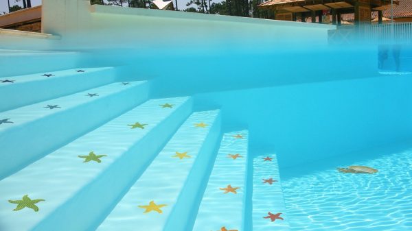 Conch Shell Pool Mosaic
