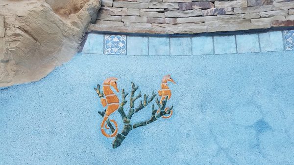 Seahorse Group Pool Mosaic