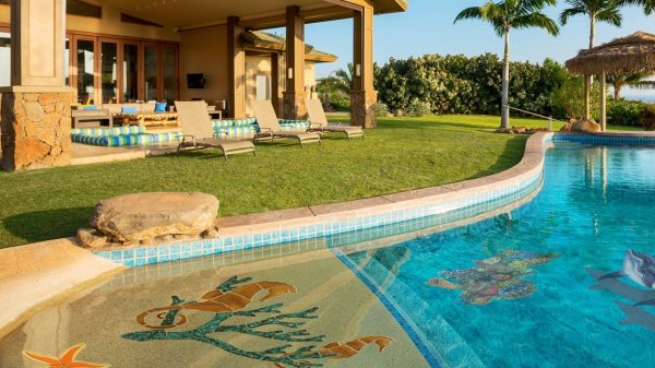 Seahorse Group Pool Mosaic