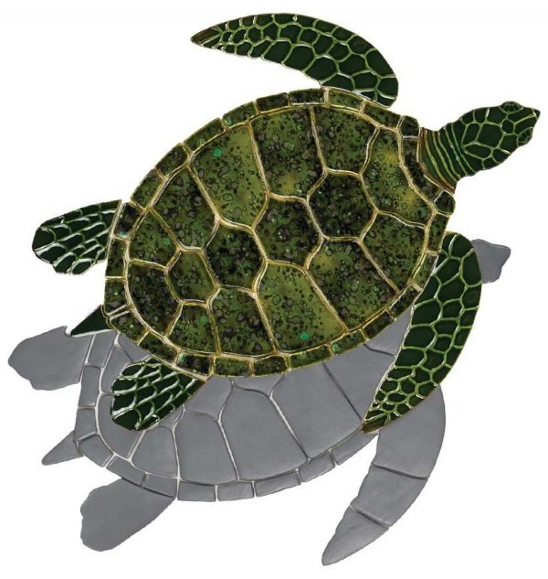 Sea Turtle Pool Mosaic