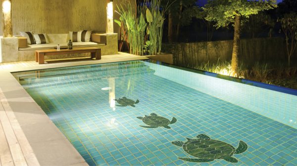 Sea Turtle Pool Mosaic
