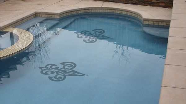 Tribal Fleur De Lis Pool Mosaic