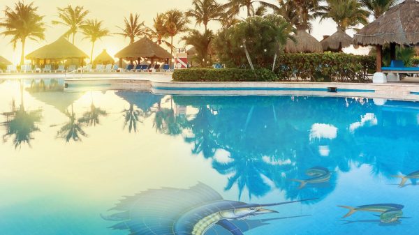 Mahi Mahi Straight Pool Mosaic