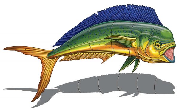 Mahi Mahi Straight Pool Mosaic