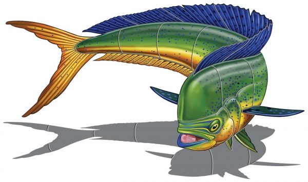 Mahi Mahi Down Pool Mosaic
