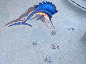 Flying Fish A Pool Mosaic