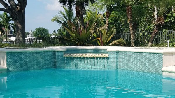 Aquamarine 1″ x 2″ (Galaxy Series) Glass Pool Tile