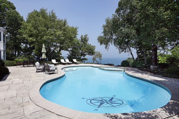 Compass Rose Pool Mosaic