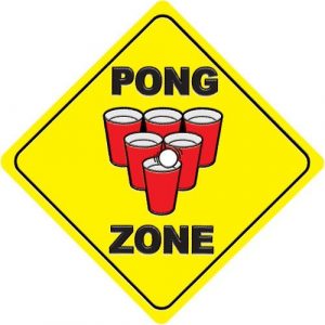 pong zone pool sign