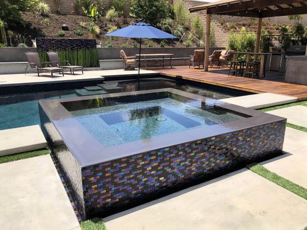 Black 1″ x 2″ (Twilight Series) Glass Pool Tile