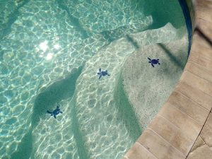 Mini Loggerhead Turtle Pool Mosaic