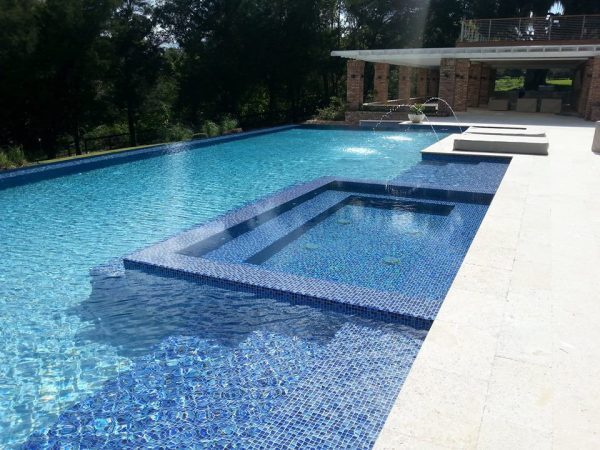 Cobalt Blue Blend 1″ x 1″ (Crystal Series) Pool Mosaic