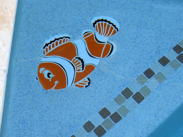 Fun Clown Fish Pool Mosaic