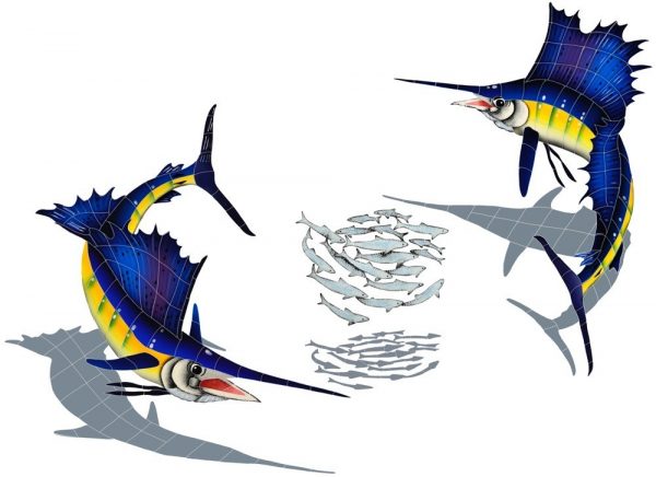 Sailfish Group Pool Mosaic