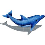 Dolphin Right Pool Mosaic