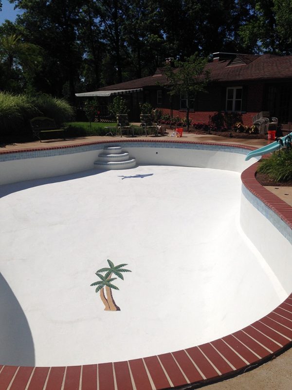 Palm Tree Pool Mosaic