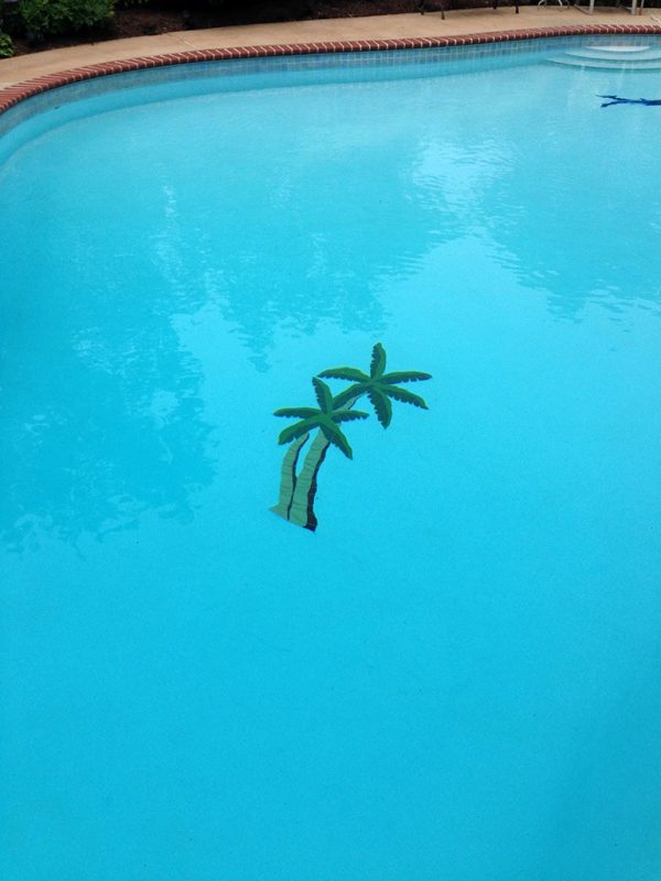 Palm Tree Pool Mosaic