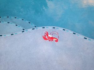 Fun Lobster Pool Mosaic