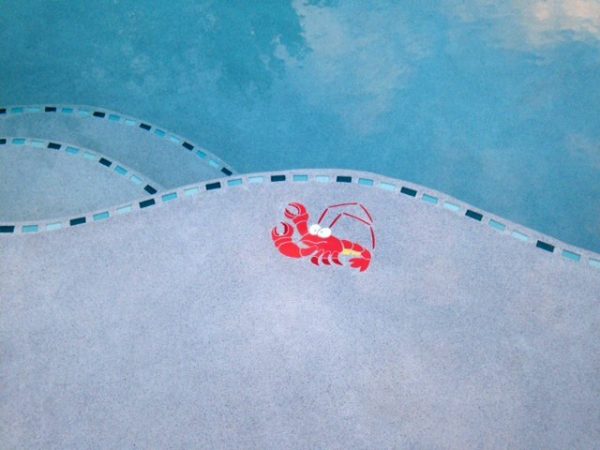 Fun Lobster Pool Mosaic