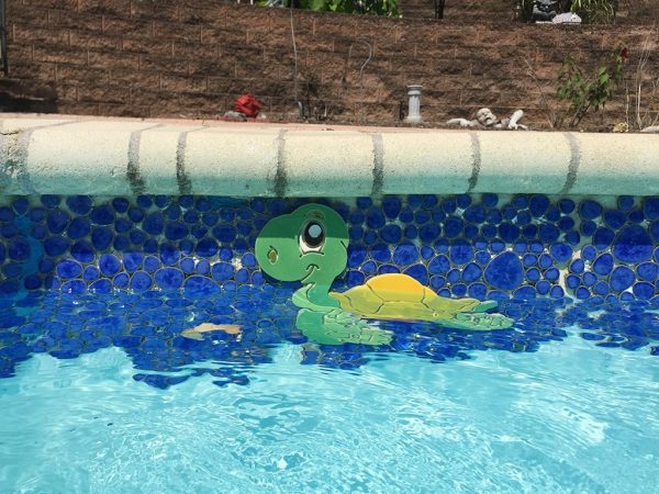 Fun Turtle Pool Mosaic