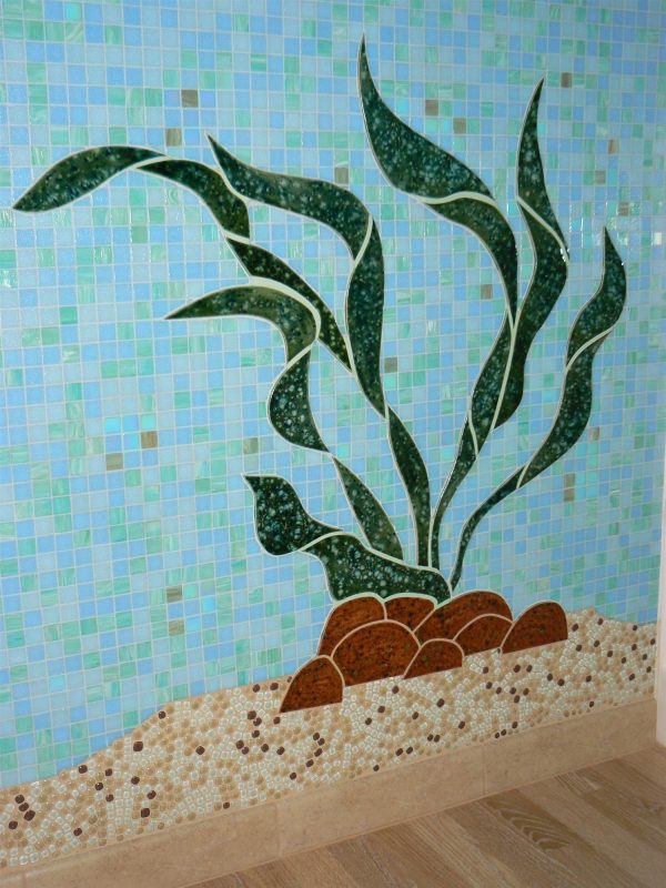 Flowing Seaweed with Rocks Pool Mosaic